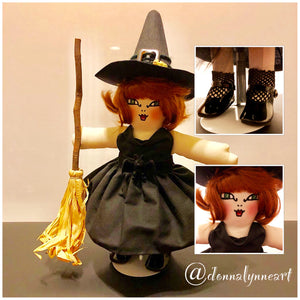 Witchy Woman - Handmade VIntage Doll