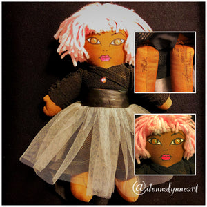 Pink - Handmade Vintage Doll
